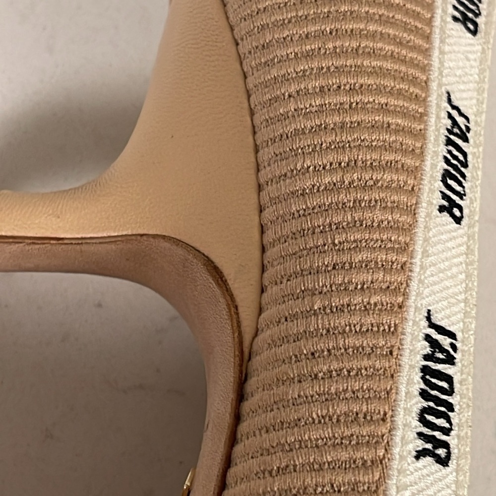Dior Fabric & Ribbon Embroidered J'Adior Pumps 39 Aprioct Line - Picture 9 of 17